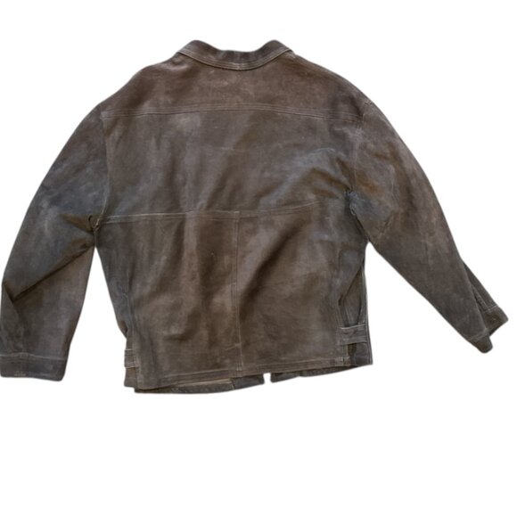 Men's Italian Verri Uomo Vintage Brown Suede Jacket - Picture 3 of 13